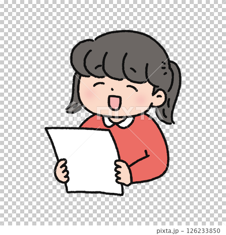 Girl reading a print Girl reading a print 126233850