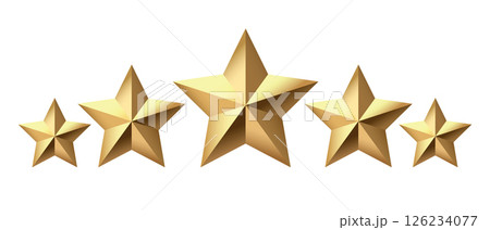 Five golden stars isolated on black background. Rating stars icon. white background Five golden stars isolated on black background. Rating stars icon. white background 126234077