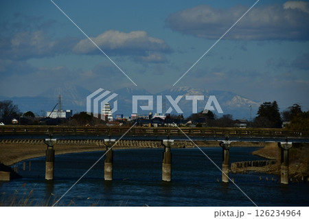 豊田城と日光連山 126234964