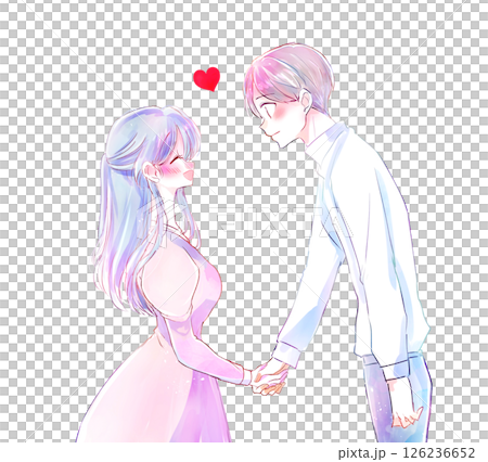 Men and women shaking hands, love 126236652