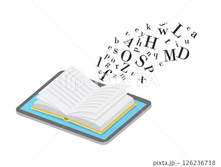 Digital learning. Online Library Concept Vector illustration Digital learning. Online Library Concept Vector illustration 126236738