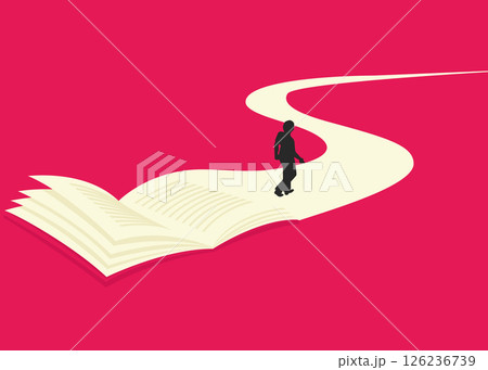 Reading and education can help people to achieve great things. Vector illustration. Stock Illustration Reading and education can help people to achieve great things. Vector illustration. Stock Illustration 126236739