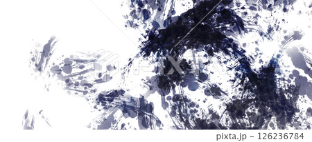 抽象的　水墨画　背景素材 126236784