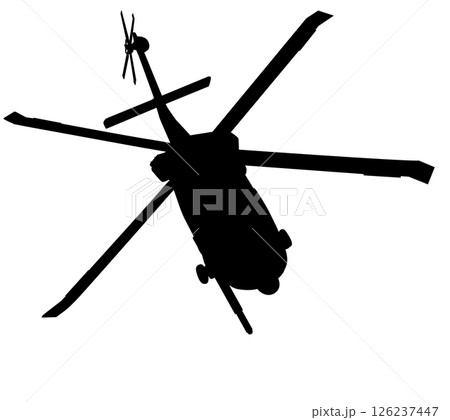 Helicopter vector silhouette 126237447