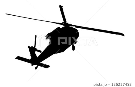 Helicopter vector silhouette Helicopter vector silhouette 126237452