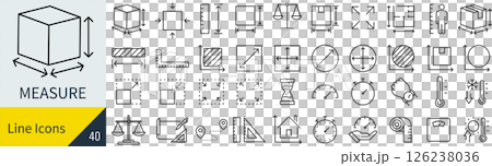 測量圖標集 126238036