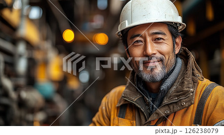 工場で働く男たち　generative ai 126238079