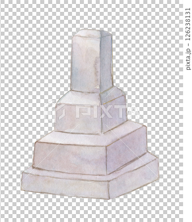 水彩イラスト スタンダードなお墓 水彩イラスト スタンダードなお墓 126238131