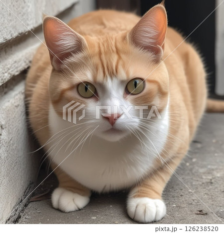 見つめる猫 126238520