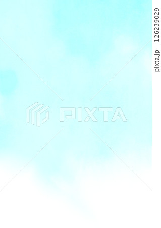 水彩風の空と雲のイラスト背景シンプル 126239029