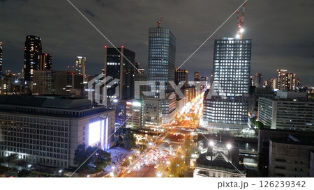 大阪駅付近の夜景 126239342