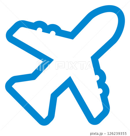 飛行機のシルエットアイコンイラスト 飛行機のシルエットアイコンイラスト 126239355