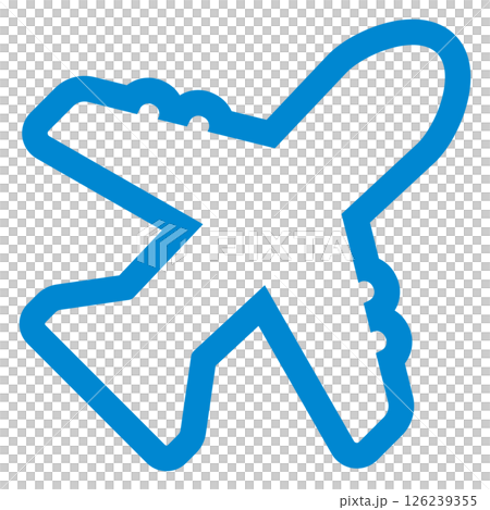 飛行機のシルエットアイコンイラスト 飛行機のシルエットアイコンイラスト 126239355