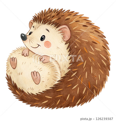 Cute animals, children's book style  White Background 126239387
