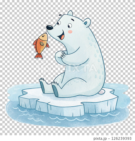 Cute animals, children's book style White Background Cute animals, children's book style White Background 126239393