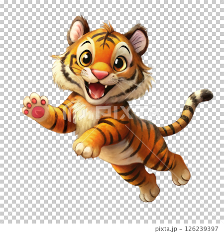 Cute animals, children's book style White Background Cute animals, children's book style White Background 126239397