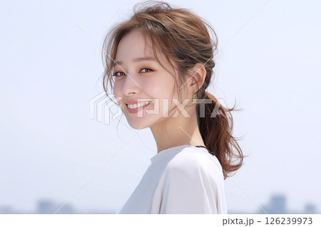 美しい女性のヘアスタイル「AI生成画像」 126239973