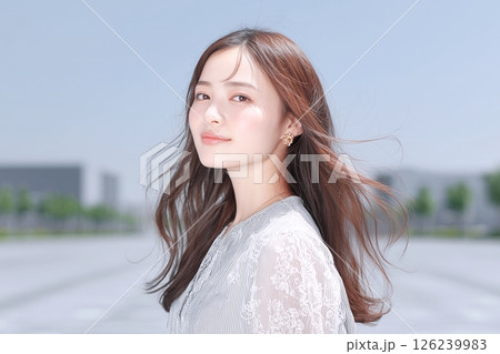 美しい女性のヘアスタイル「AI生成画像」 126239983