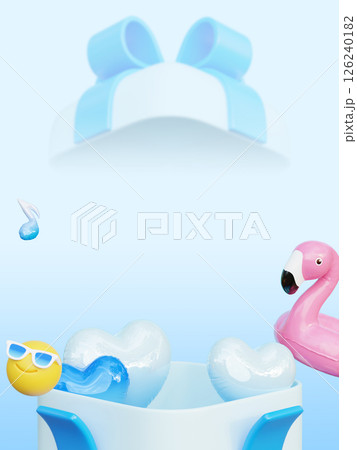 3D graphic summer event template image 3D graphic summer event template image 126240182