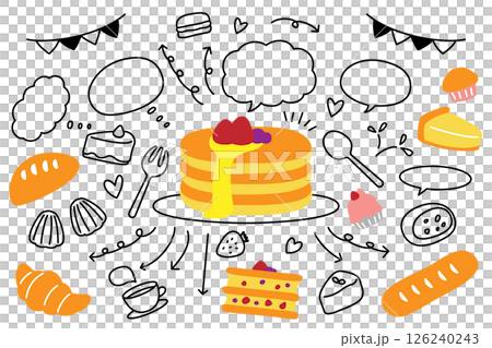 蛋糕語音泡沫箭頭集 126240243