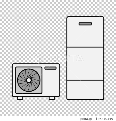 エコキュートのベクターイラスト	 126240349