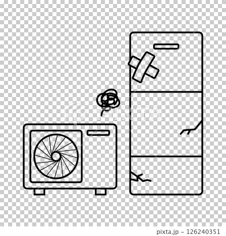 破舊的生態可愛（線條畫） 126240351