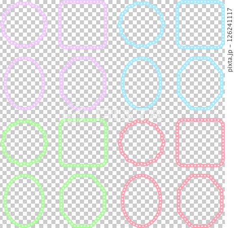 帶有各種圖案的簡單框架插圖集 帶有各種圖案的簡單框架插圖集 126241117