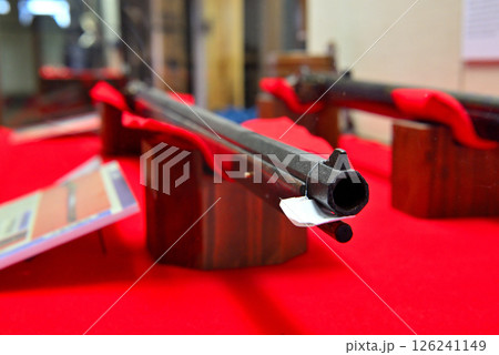 中部地方・松本城・お城の中の展示物、鉄砲、火縄銃・長野県松本市(11) 126241149