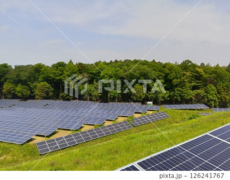 緑に囲まれた太陽光発電所 126241767