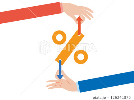 金利変動イメージイラスト 126241870