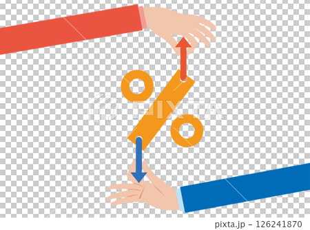 金利変動イメージイラスト 126241870