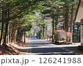木々に囲まれた道路 126241988