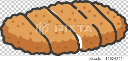 Sliced Chicken Katsu on Light Purple 126242924