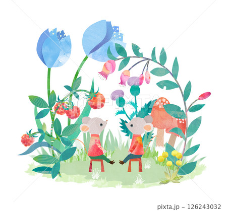 ねずみと野の花 126243032