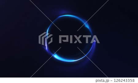 Glowing circular energy ring in vibrant blue tones, surrounded by soft gradients and motion blur. Ideal for sci-fi themes, technology, energy visuals, or digital branding. Glowing circular energy ring in vibrant blue tones, surrounded by soft gradients and motion blur. Ideal for sci-fi themes, technology, energy visuals, or digital branding. 126243358