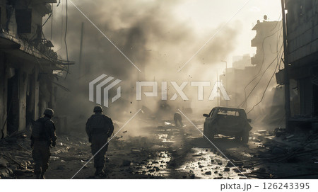 戦争中の軍人のイメージ 126243395