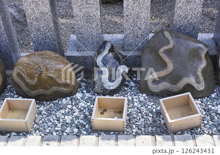 金蛇水神社の蛇石 金蛇水神社の蛇石 126243431