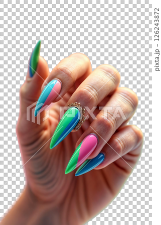 female hand with manicure 126243872