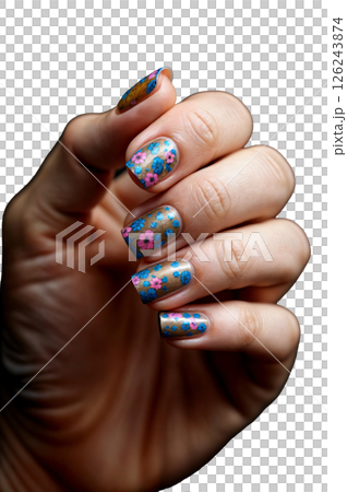 manicure with nail polish 126243874