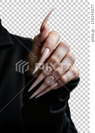 female hand with finger female hand with finger 126243877