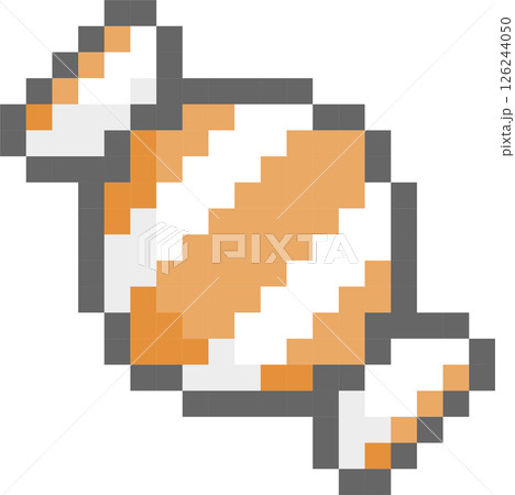 halloween candy 8bit pixel art, flat icon design png illustration 126244050