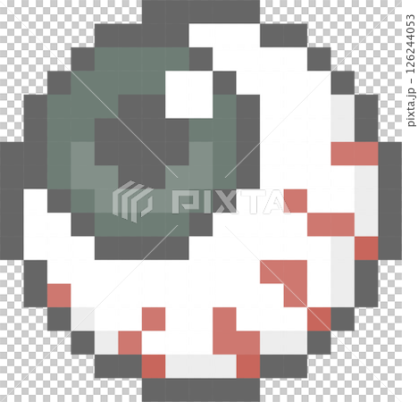 halloween eyeball 8bit pixel art, flat icon design png illustration halloween eyeball 8bit pixel art, flat icon design png illustration 126244053