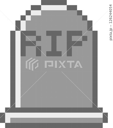 halloween tombstone 8bit pixel art, flat icon design png illustration halloween tombstone 8bit pixel art, flat icon design png illustration 126244054