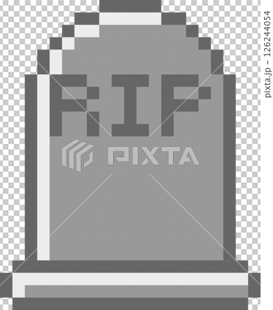 halloween tombstone 8bit pixel art, flat icon design png illustration halloween tombstone 8bit pixel art, flat icon design png illustration 126244054