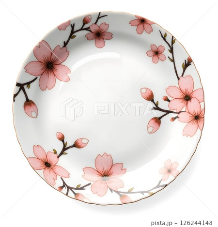 日本の自然美や四季を表現した伝統的なモチーフの伊万里焼の和皿。日本最古の磁器と言われている。 126244148