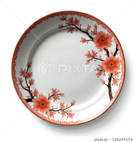 日本の自然美や四季を表現した伝統的なモチーフの伊万里焼の和皿。日本最古の磁器と言われている。 126244154