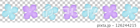 Blue and purple hydrangea petal lines 126244215