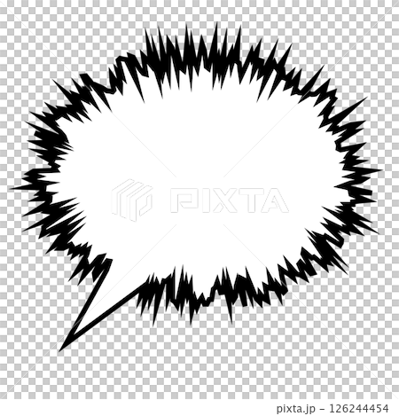 Simple speech bubble illustration - Spiky Simple speech bubble illustration - Spiky 126244454