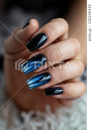 beautiful woman hands with elegant manicure 126246416