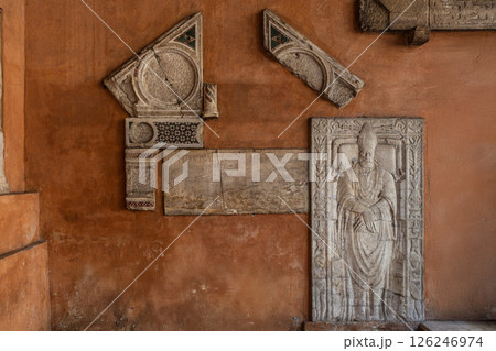 Ancient Roman text engraved in marble 126246974